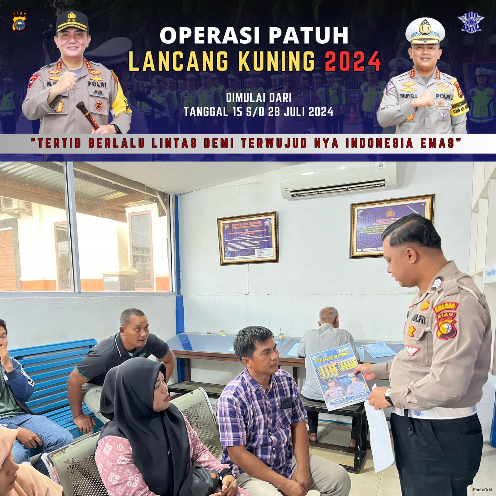 Satlantas Polres Kuansing Gelar Sosialisasi Operasi Patuh Lancang Kuning 2024