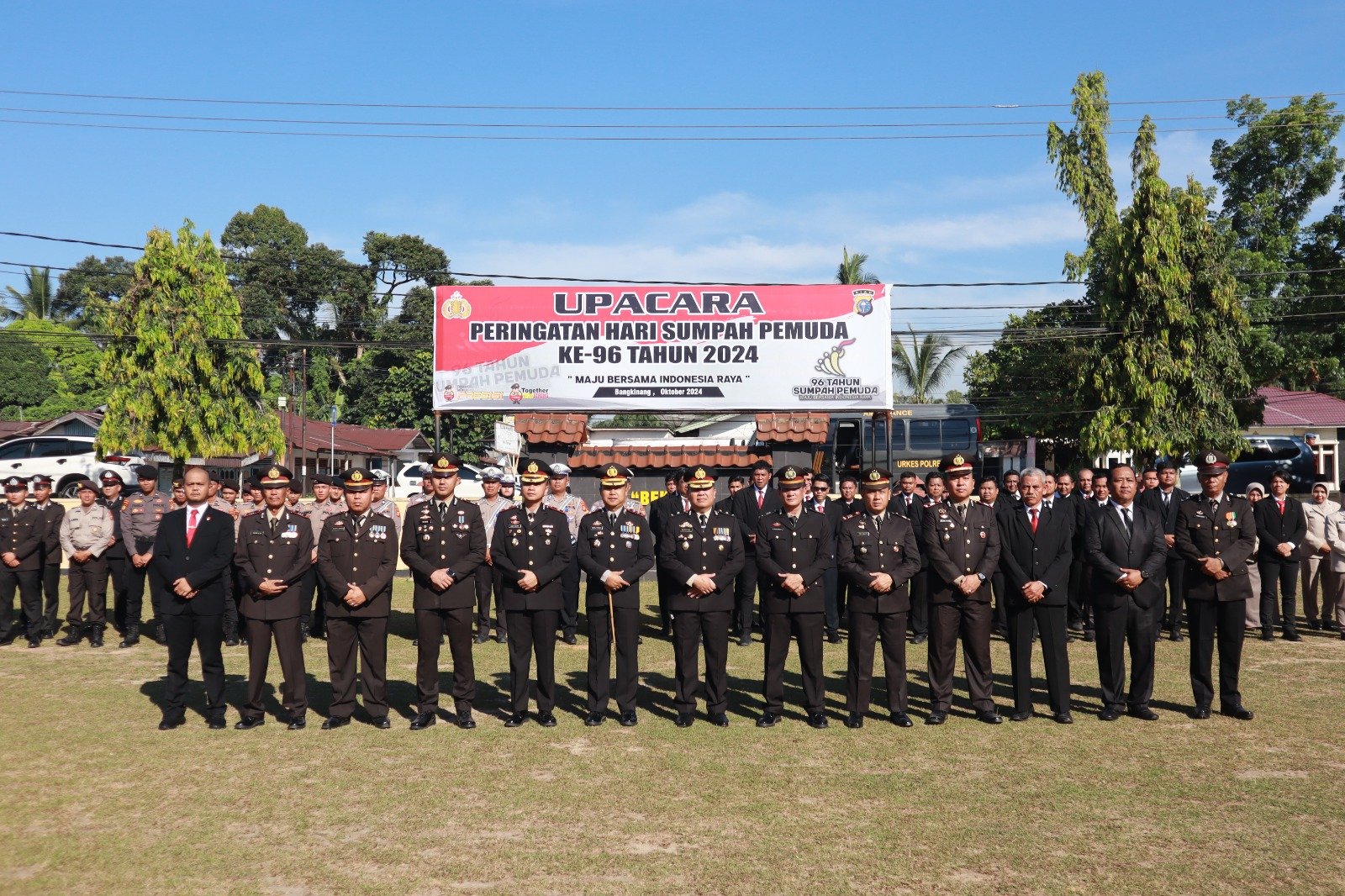 Kapolres Kampar Gelar Upacara Sumpah Pemuda Ke-96 Di Halaman Mapolres Kampar.