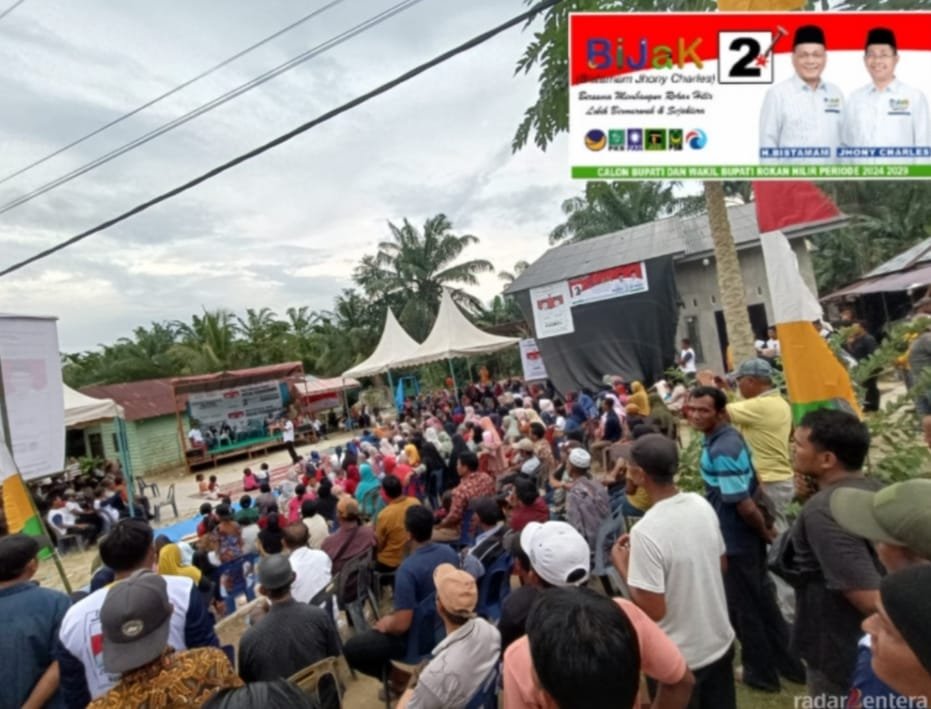 Kampanye Paslon No Urut 2 di Dusun Balam Utara Disambut Meriah Oleh Warga.