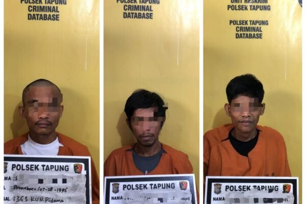 Tiga Pelaku Pencurian Sepeda Motor Berhasil Diamankan Polisi.